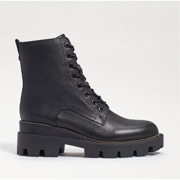 Sam Edelman Shoes - Sam Edelman Womens Garret Platform Combat Side Zip Boots Size 8.5 Black FA EXC